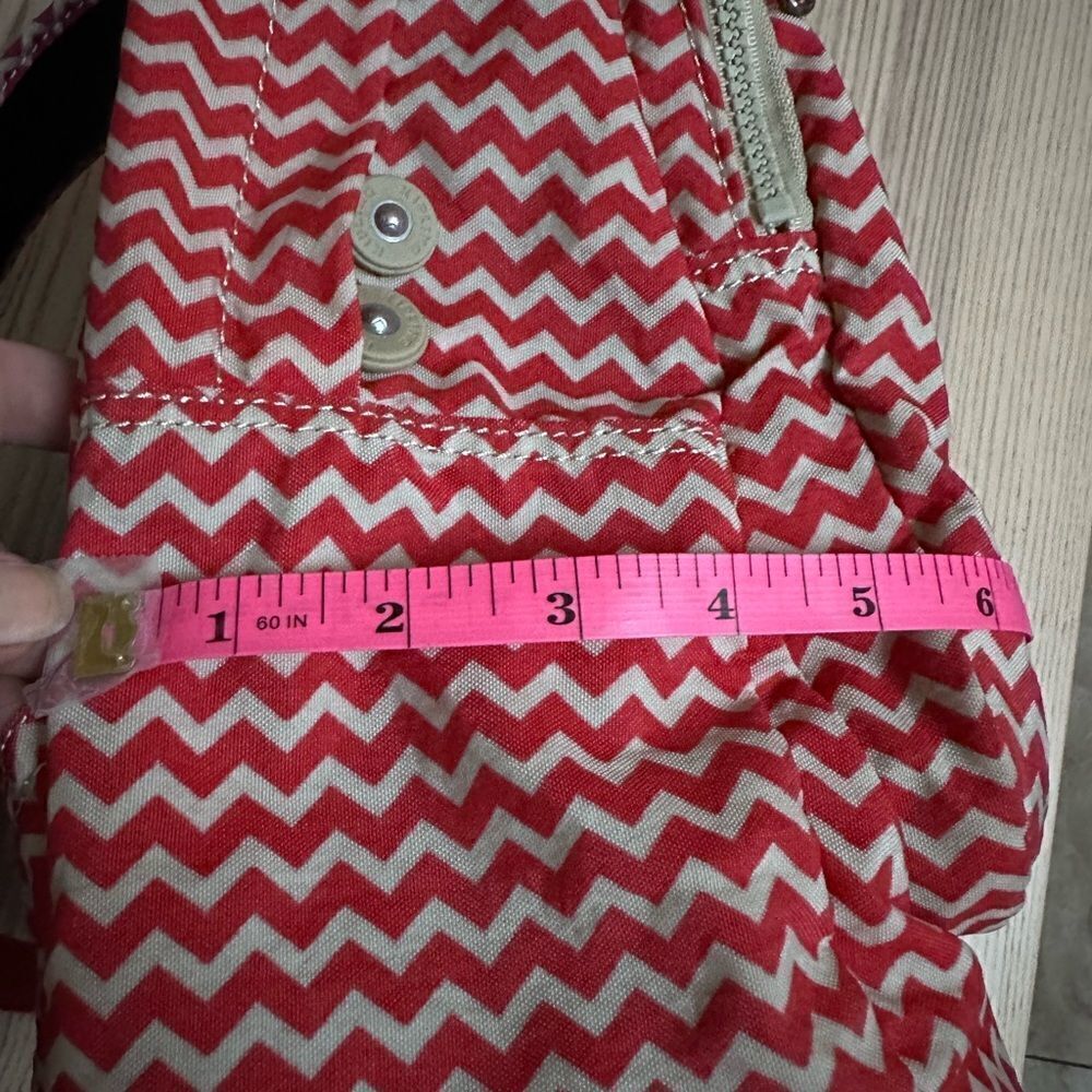 Kipling Seoul Small Backpack red and white zig zag pattern - OS - Picture 9 of 10